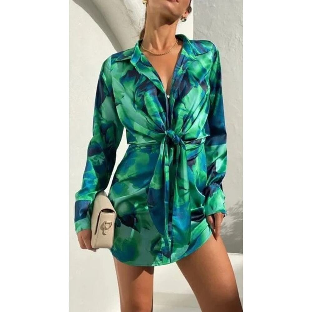 Runaway The Label Tie-Waist Mini Dress